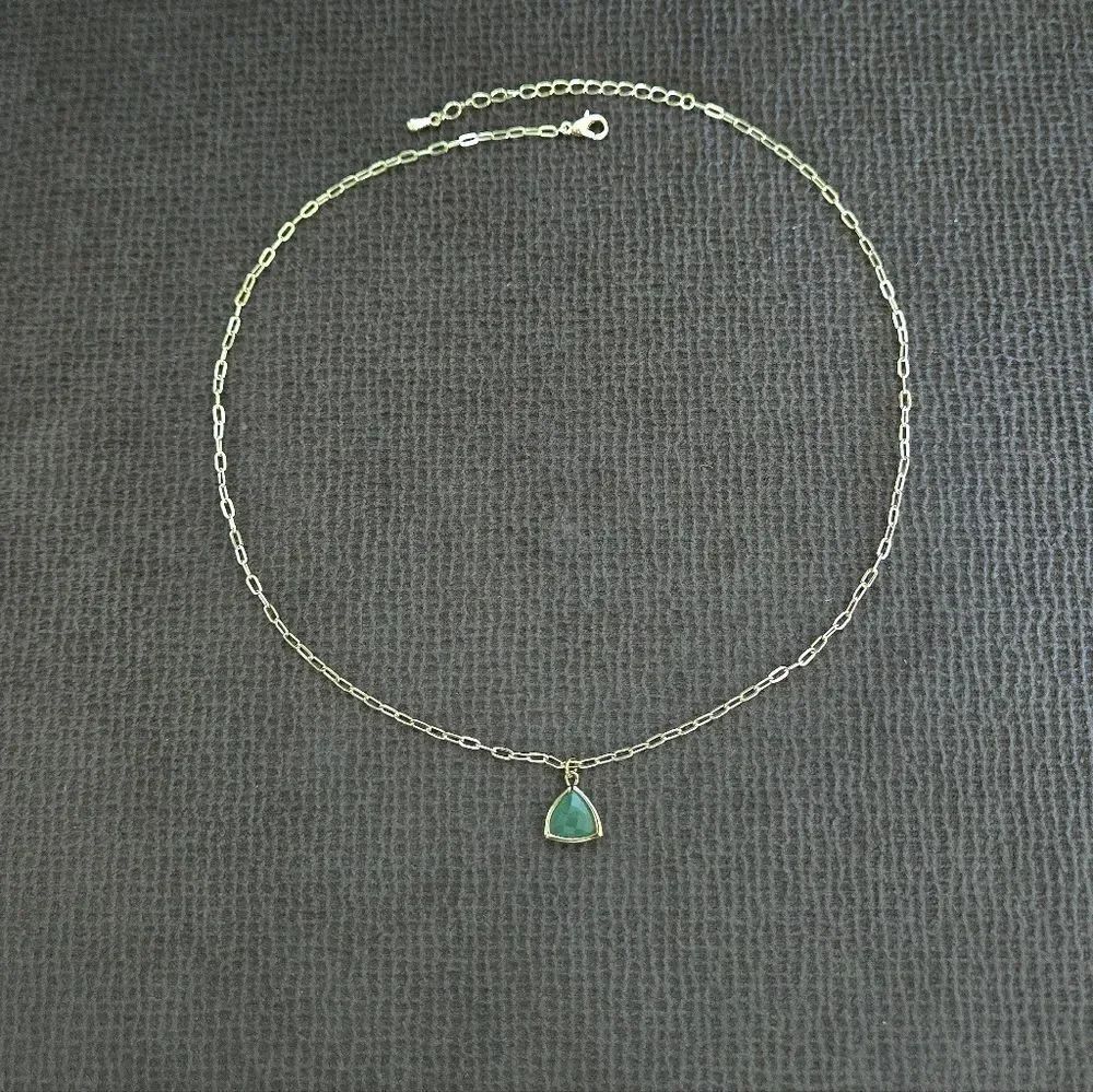 Inspired By You Triangular Green💚 Aventurine Pendant Necklace - NWOT - Picture 11 of 13